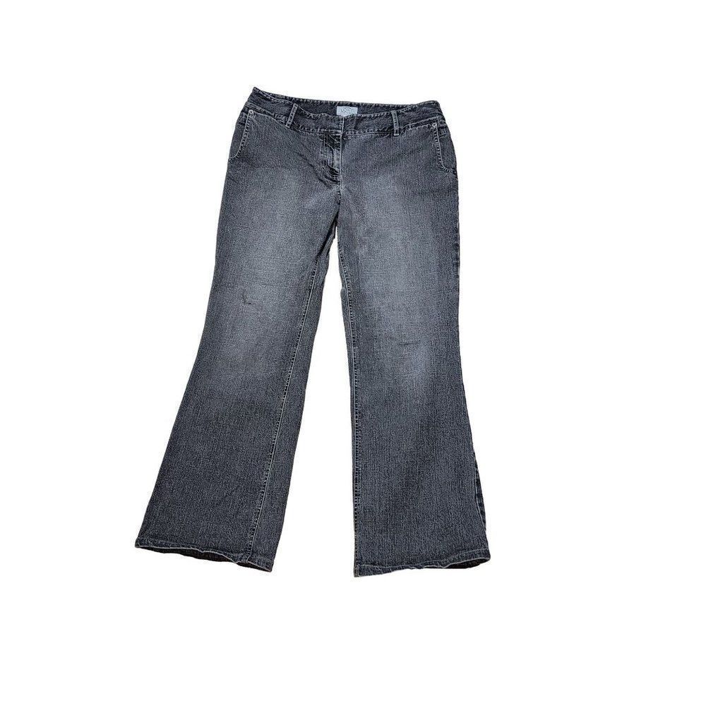 Ann Taylor LOFT Stretch Denim Size 8 Charcoal Bootcut Jeans